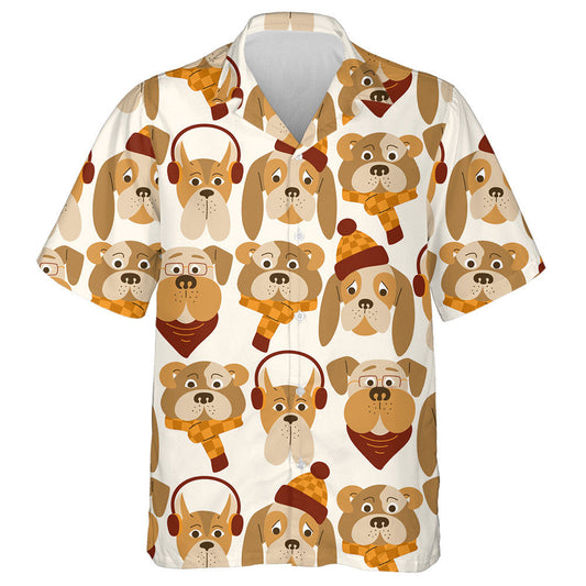 Madraí Gleoite Cartúin le Éadaí an Fhómhair Cúlra Leithlis Léine Haváís, Bronntanas Léine Haváís, Bronntanas Nollag