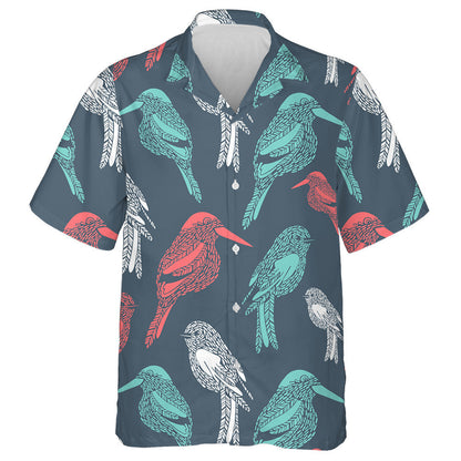 Miontas Dearg agus Éan Bán ar Chúlra Gorm Léine Haváís, Bronntanas Léine Haváíais, Bronntanas Nollag