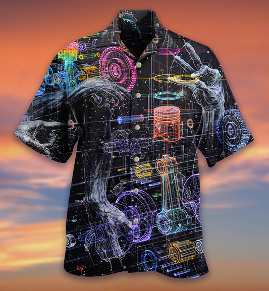 Engine Powerfull - Hawaiian Shirt_Hawaiian Shirt Gift, Christmas Gift