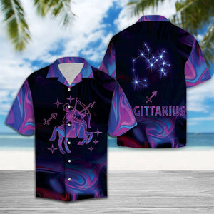 Amazing Sagittarius Horoscope Mix Purple Theme Hawaiian Shirt, Hawaiian Shirt Gift, Christmas Gift