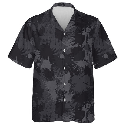 Modern Fashion Splashed Ink In Gray Pattern Hawaiian Shirt, Hawaiian Shirt Gift, Christmas Gift