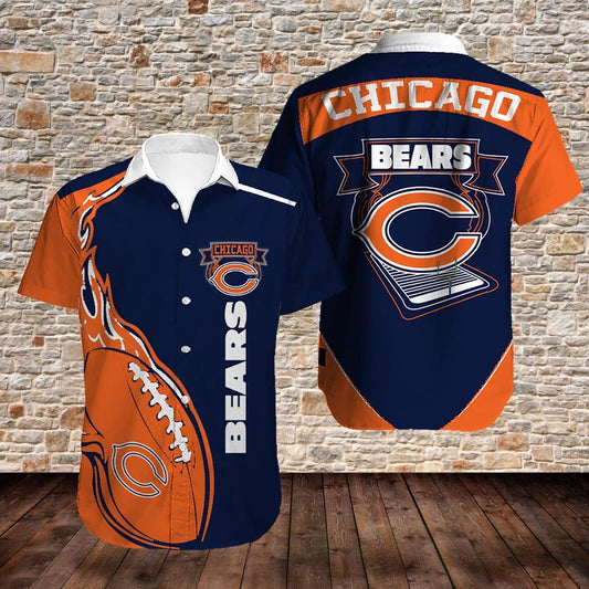 Chicago Bears Hawaiian Shirt_Hawaiian Shirt Gift, Christmas Gift