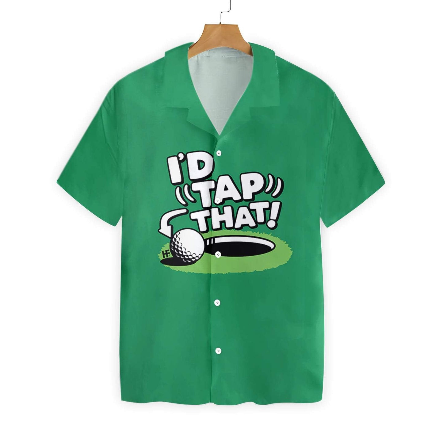 Ba mhaith liom Tapáil Go Patrún Liathróid Gailf Leagan Glas Léine Haváís, Bronntanas Léine Haváíais, Bronntanas Nollag