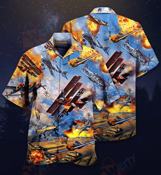 Find Airplane On War Hawaiian Shirt_Hawaiian Shirt Gift, Christmas Gift