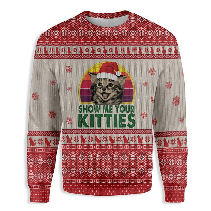 Cat Show Me Your Kitties Ugly Christmas Sweater, Christmas Ugly Sweater,Christmas Gift,Gift Christmas 2022
