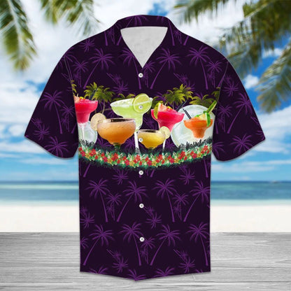 Léine Haváís Deoch Samhraidh Clasaiceach Margarita Le Crainn Pailme Corcra, Bronntanas Léine Haváís, Bronntanas Nollag