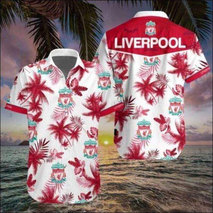 Hawaiian Aloha Aloha Shirts Soccer Liverpool Hawaiian Shorts Beach Short Sleeve, Hawaiian Shirt Gift, Christmas Gift
