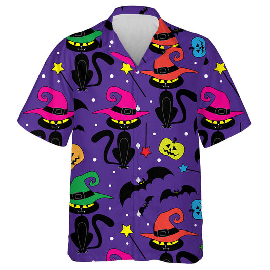 Treoraí Dubh agus Dathúla Cait ar Chúlra Violet Léine Haváís, Bronntanas Léine Haváíais, Bronntanas Nollag