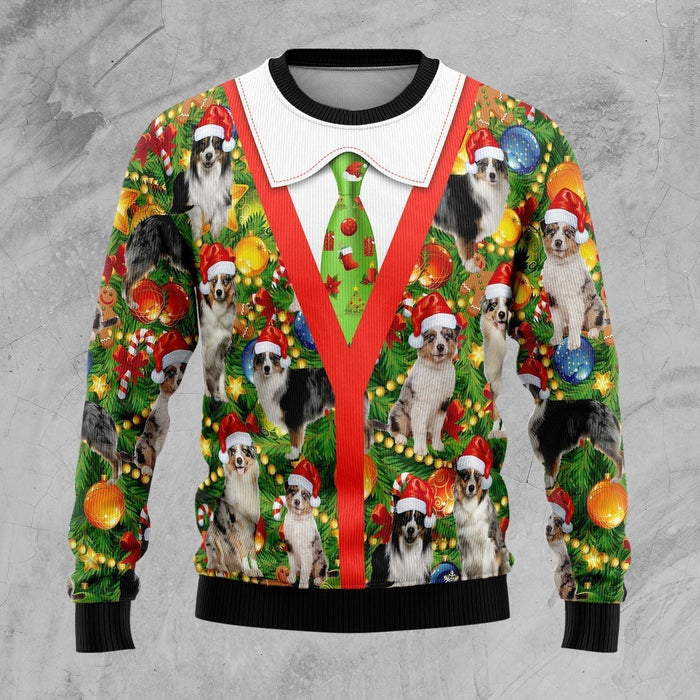 Australian Shepherd Pine Ugly Christmas Sweater,Christmas Ugly Sweater,Christmas Gift,Gift Christmas 2022