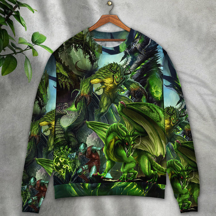 Dragon Green Skull Lover Art Style Ugly Christmas Sweater, Christmas Gift, Gift Christmas 2024