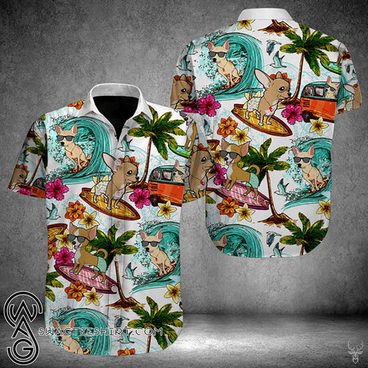 Beach Hawaii Chihuahua Hawaiian Shirt,Hawaiian Shirt Gift, Christmas Gift