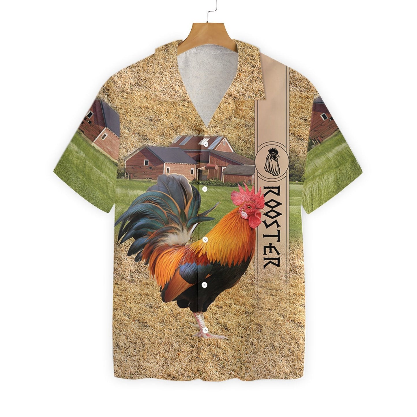 Rooster Chicken On The Field Design Hawaiian Shirt,Hawaiian Shirt Gift, Christmas Gift