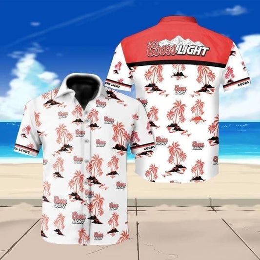 Coors Light Floral Hawaiian Aloha Shirt, Hwaiian For Gift