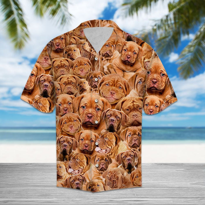 Cute Dog Awesome Brown Theme Hawaiian Shirt,Hawaiian Shirt Gift, Christmas Gift