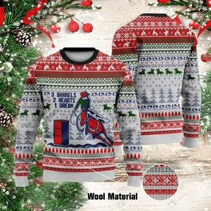Barrel Racing Ugly Christmas Sweater, Christmas Ugly Sweater,Christmas Gift,Gift Christmas 2022