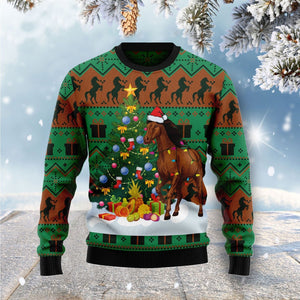 Christmas Tree Horse Ugly Christmas Sweater, Christmas Gift, Gift Christmas 2024