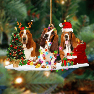 Basset Hound Christmas Ornament, Christmas Ornament Gift, Christmas Gift, Christmas Decoration