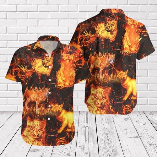 Cat Sun Hawaiian Shirt_Hawaiian Shirt Gift, Christmas Gift