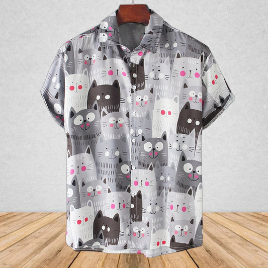 Into A Community Of Cat Design Hawaiian Shirt, Hawaiian For Gift