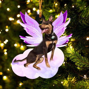 Australian Kelpie and wings gift for her gift for him gift for Australian Kelpie lover ornament, Christmas Ornament Gift, Christmas Gift, Christmas Decoration