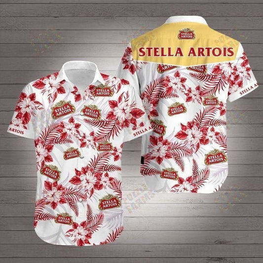 Stella Artois Hawaiian Shirt, Hawaiian Shirt Gift, Christmas Gift