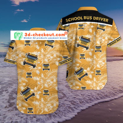 Bus driver tropical hawaiian shirt,Hawaiian Shirt Gift, Christmas Gift