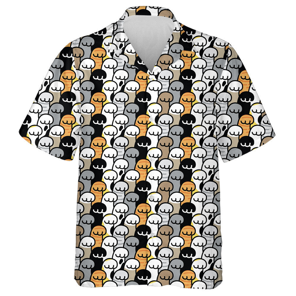 Lorg Cat Pór Peataí Cartún Doodle Léiriú Léine Haváís, Bronntanas Léine Haváíais, Bronntanas Nollag