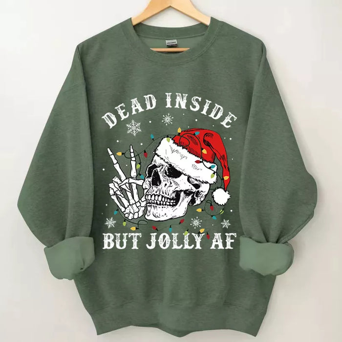 Inside But Jolly AF Sweatshirt, Christmas Sweatshirt, Christmas Shirt, Christmas Sweatshirt Cute, Christmas Winter Sweatshirt