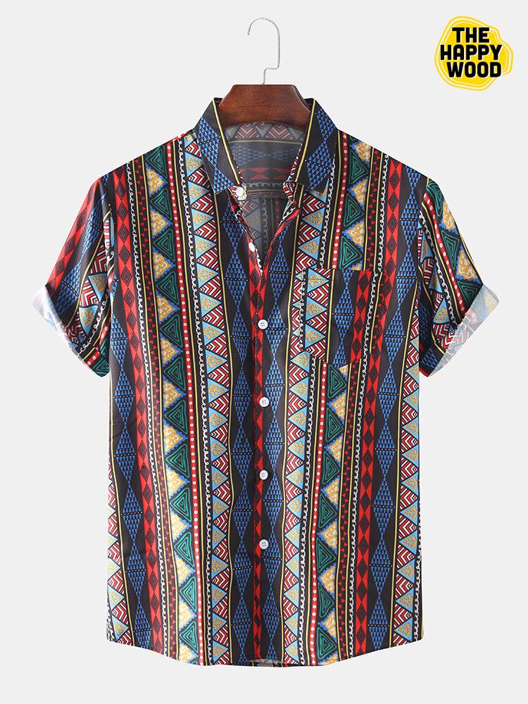 Ethnic Printed Hawaiian Hawaii Shirt_Hawaiian Shirt Gift, Christmas Gift