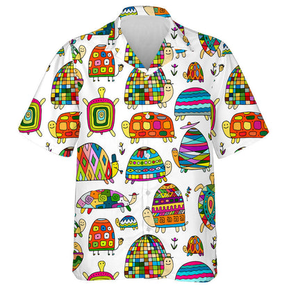 Funny Sea Turtles Collection Colorful Style Hawaiian Shirt, Hawaiian Shirt Gift, Christmas Gift