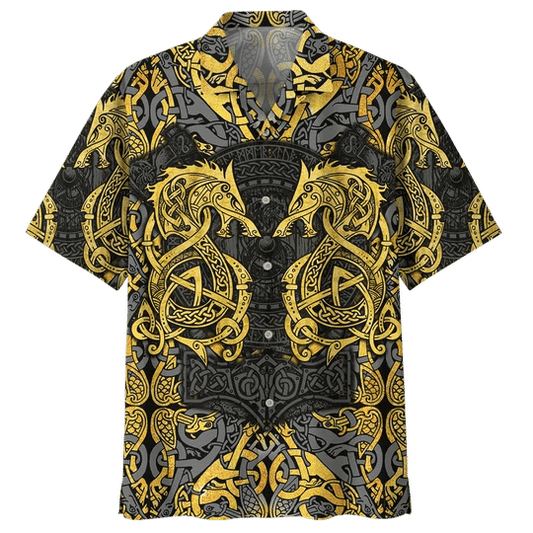 Dearadh Cúlra Golden Dragon Léine Haváís, Bronntanas Léine Haváise, Bronntanas Nollag