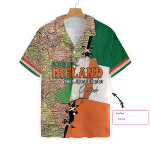 Sons Of Ireland Shenanigans Chapter Custom Name Hawaiian Shirt, Hawaiian Shirt Gift, Christmas Gift