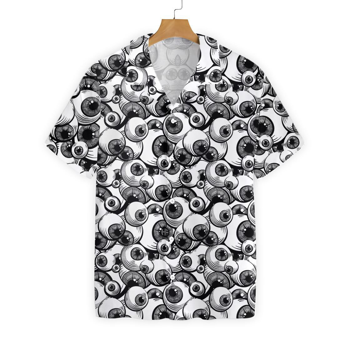 Seamless Scary Eyes Goth Design Hawaiian Shirt,Hawaiian Shirt Gift, Christmas Gift