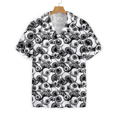 Seamless Scary Eyes Goth Design Hawaiian Shirt,Hawaiian Shirt Gift, Christmas Gift
