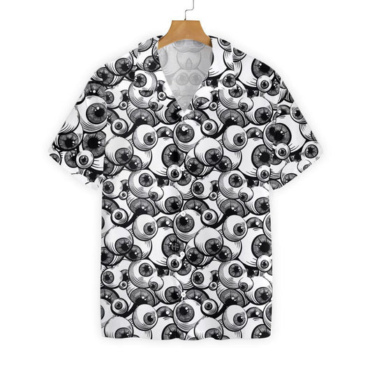 Seamless Scary Eyes Goth Design Hawaiian Shirt,Hawaiian Shirt Gift, Christmas Gift