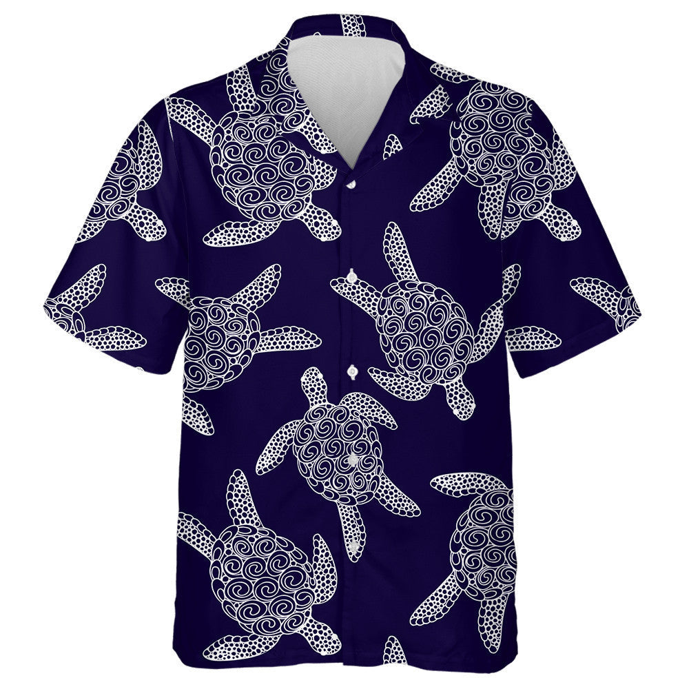 Colorful Turtle With Hand Drawn Illustrations Hawaiian Shirt,Hawaiian Shirt Gift, Christmas Gift