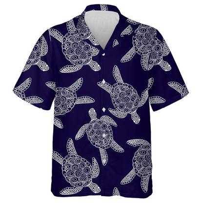 Colorful Turtle With Hand Drawn Illustrations Hawaiian Shirt,Hawaiian Shirt Gift, Christmas Gift