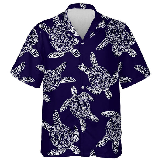 Colorful Turtle With Hand Drawn Illustrations Hawaiian Shirt,Hawaiian Shirt Gift, Christmas Gift