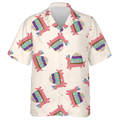 Cute Cartoon Pink Turtle In Blue Hat Hawaiian Shirt, Hawaiian Shirt Gift, Christmas Gift