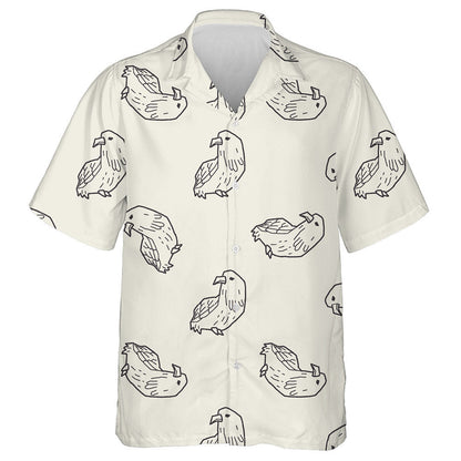 Funny Cute Little Eagle On Gray Background Hawaiian Shirt, Hawaiian Shirt Gift, Christmas Gift