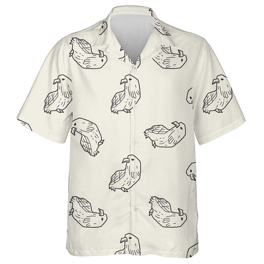 Funny Cute Little Eagle On Gray Background Hawaiian Shirt, Hawaiian Shirt Gift, Christmas Gift
