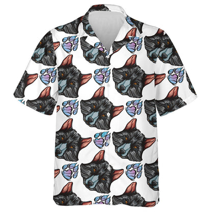 Wolf's Head And Paw In The Night Hawaiian Shirt, Hwaiian For Gift