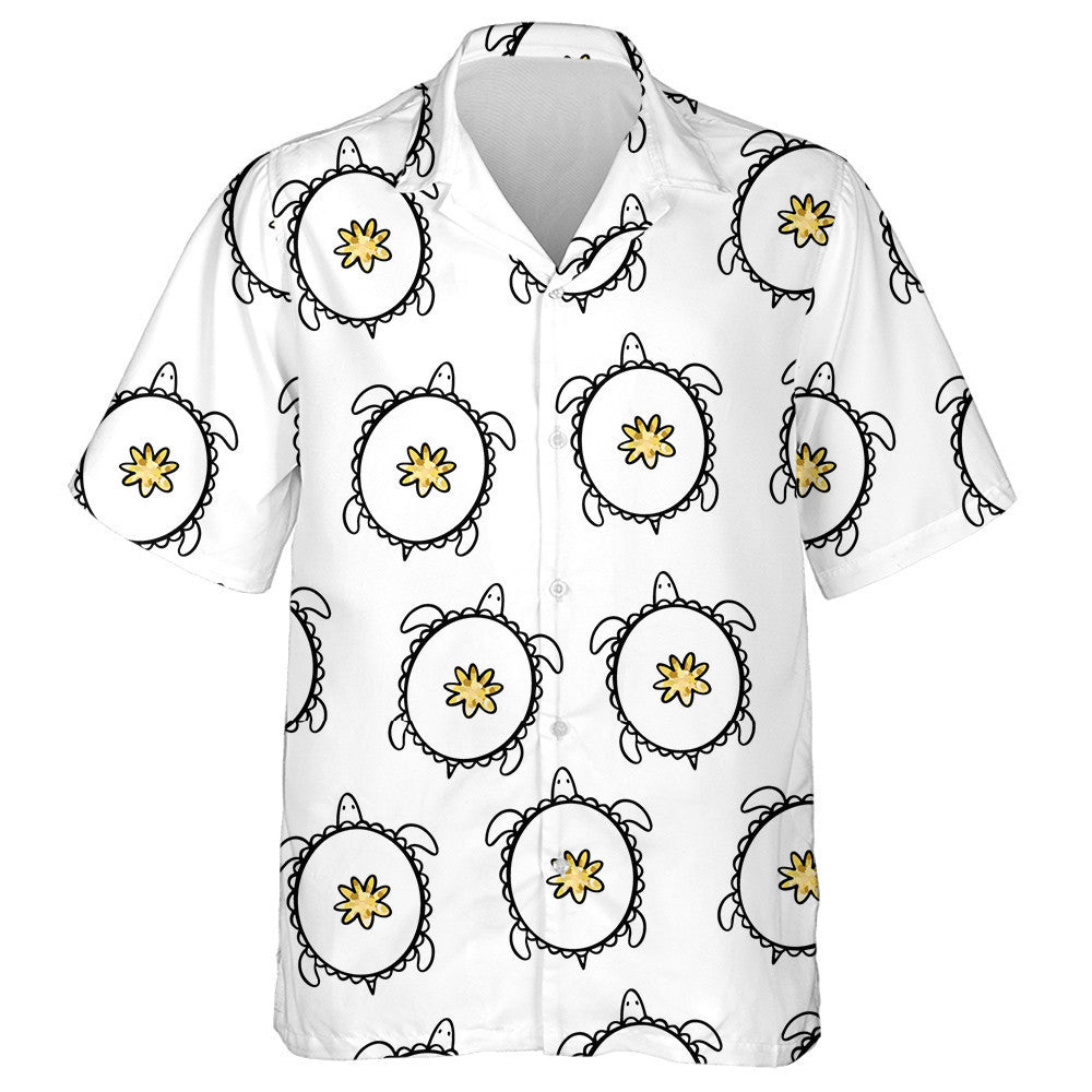 Golden Doodle Turtles On White Background Hawaiian Shirt,Hawaiian Shirt Gift, Christmas Gift