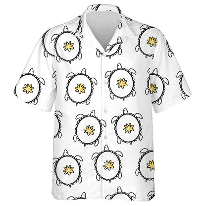 Golden Doodle Turtles On White Background Hawaiian Shirt,Hawaiian Shirt Gift, Christmas Gift