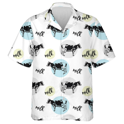 Cartoon Cows And Milk In Colorful Ball Hawaiian Shirt, Hawaiian Shirt Gift, Christmas Gift