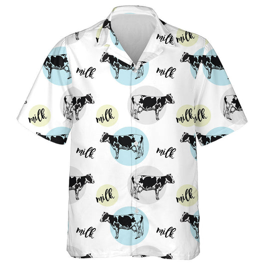 Cartoon Cows And Milk In Colorful Ball Hawaiian Shirt, Hawaiian Shirt Gift, Christmas Gift