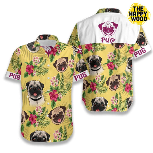 Pug Hawaiian Hawaii Shirt, Hawaiian Shirt Gift, Christmas Gift
