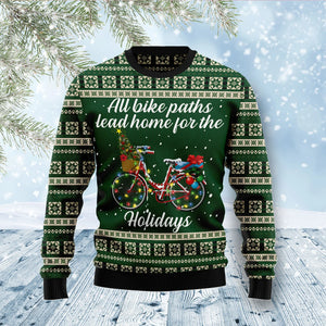 All Bike Paths Lead Home For The Holiday TG51022 Ugly Christmas Sweater,Christmas Ugly Sweater,Christmas Gift,Gift Christmas 2022