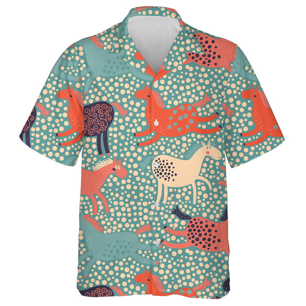 Capaill Chartúin Greannmhar I Léine Haváíais Dot Field, Bronntanas Léine Haváise, Bronntanas Nollag