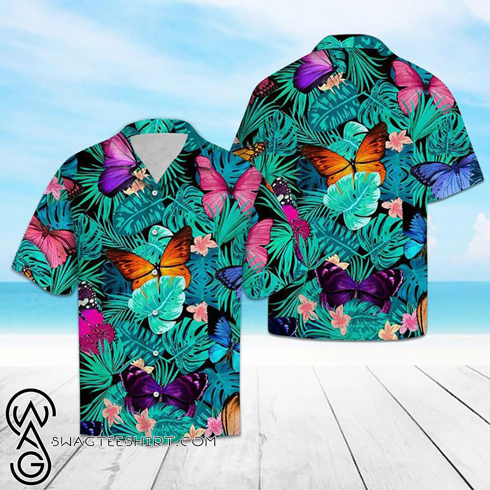 Butterfly Tropical Hawaiian Shirt â€“ Maria,Hawaiian Shirt Gift, Christmas Gift